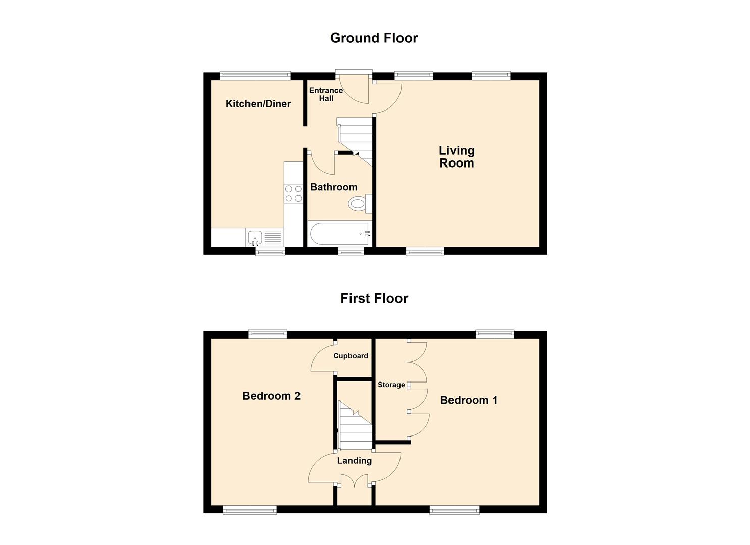 Floorplan for North Street, Langton Matravers, Swanage