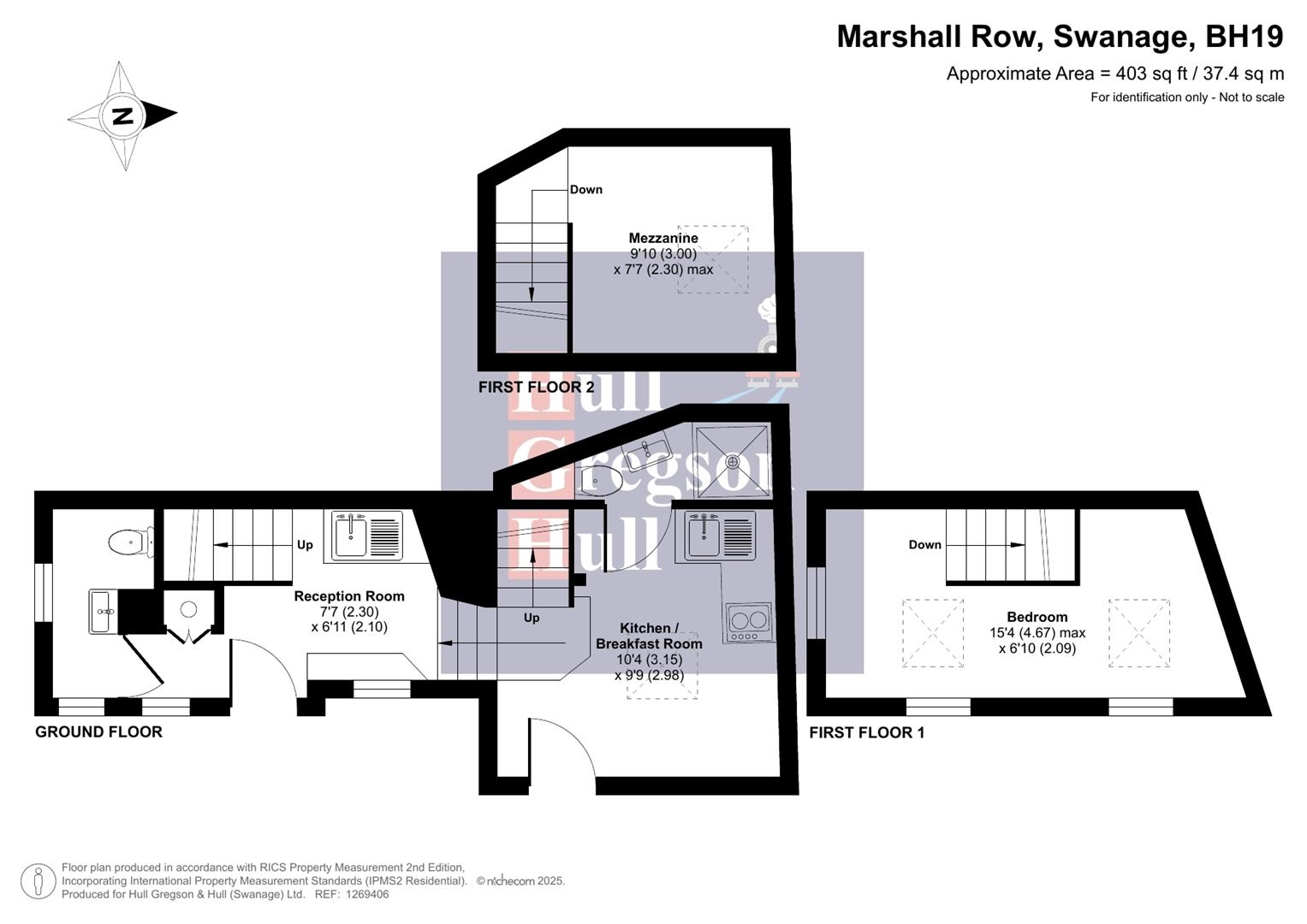 Floorplan for Marshall Row, Swanage