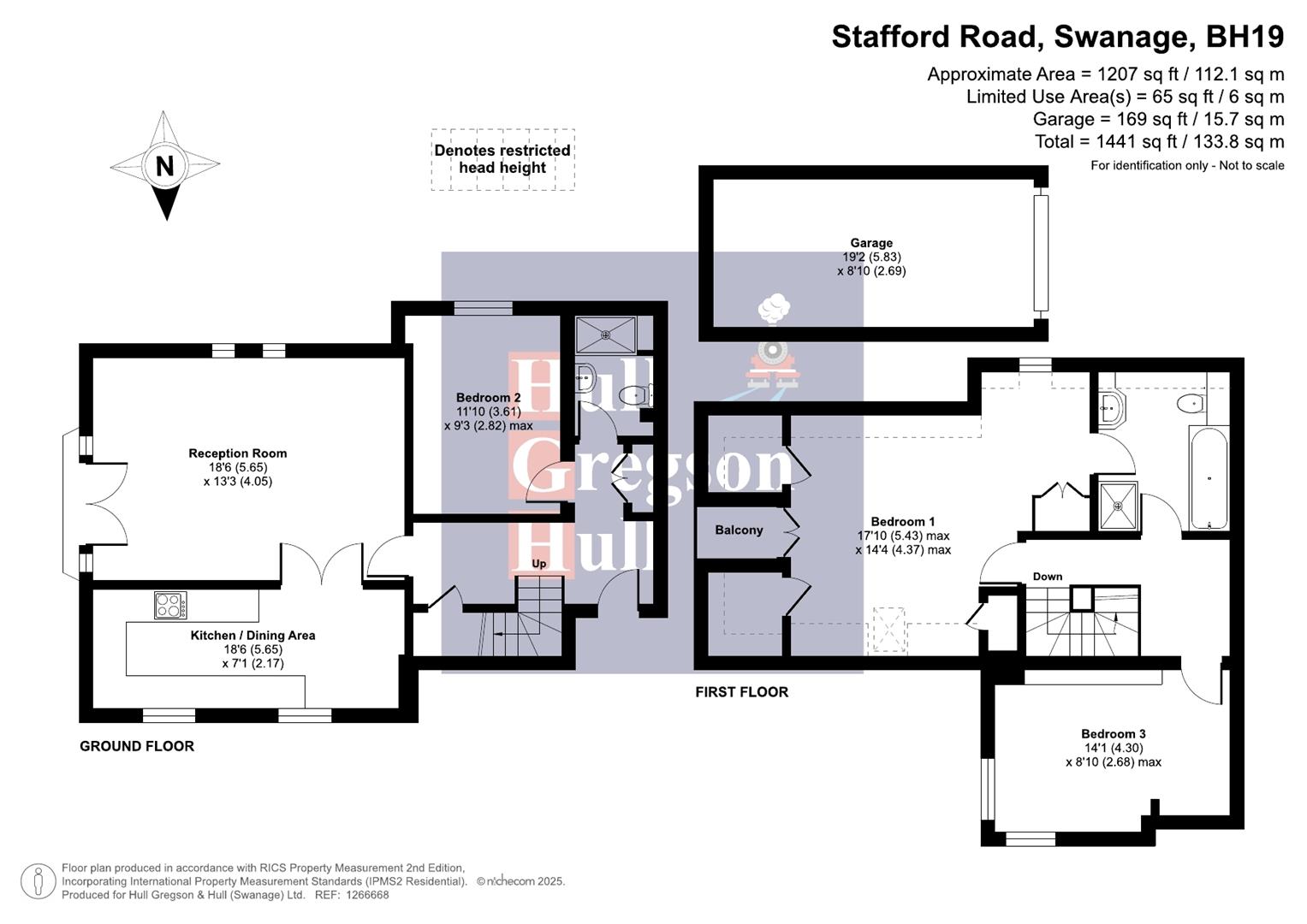 Floorplan for Stafford Road, Swanage
