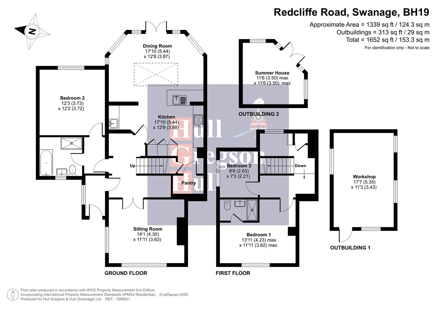 Floorplan for Redcliffe Road, Swanage