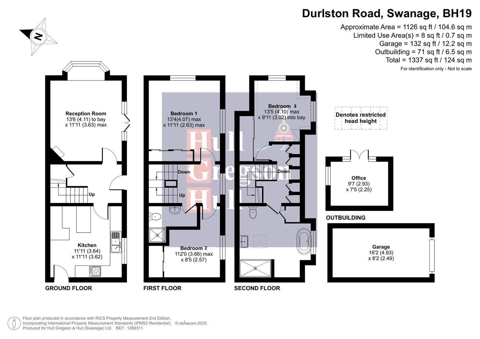 Floorplan for Durlston Road, Swanage