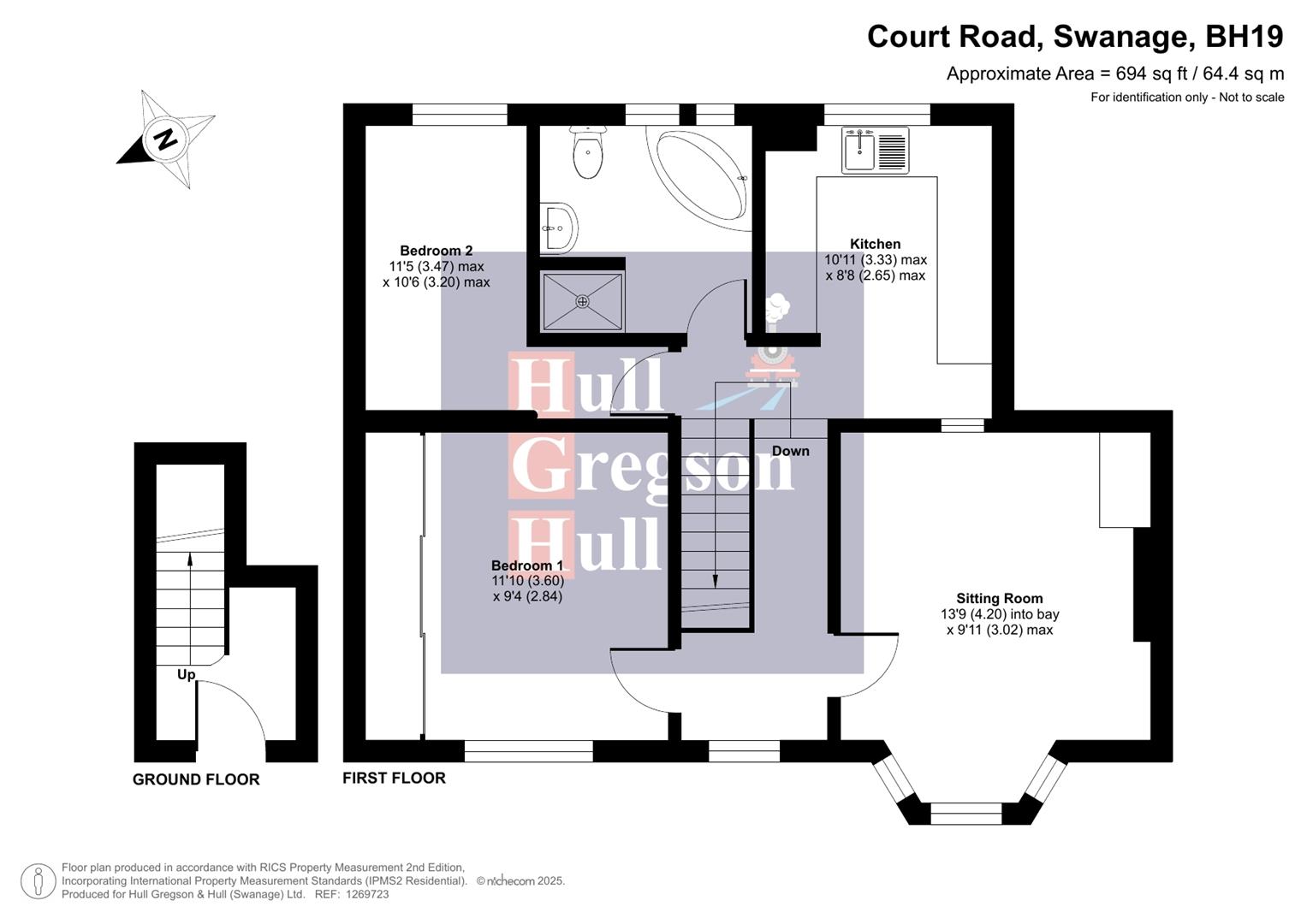 Floorplan for Court Road, Swanage