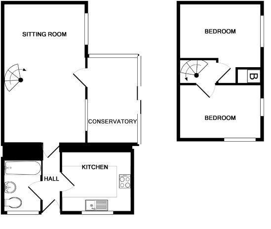 Floorplan for Cove Cottages, Portland