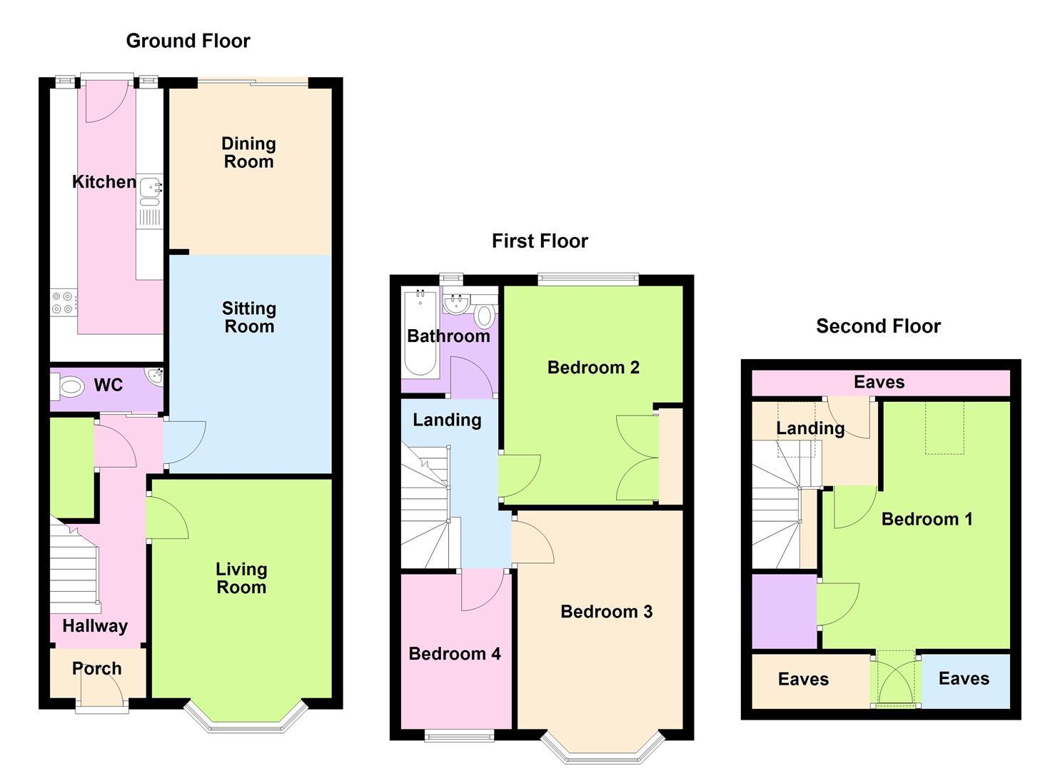Floorplan for Dale Avenue, Weymouth