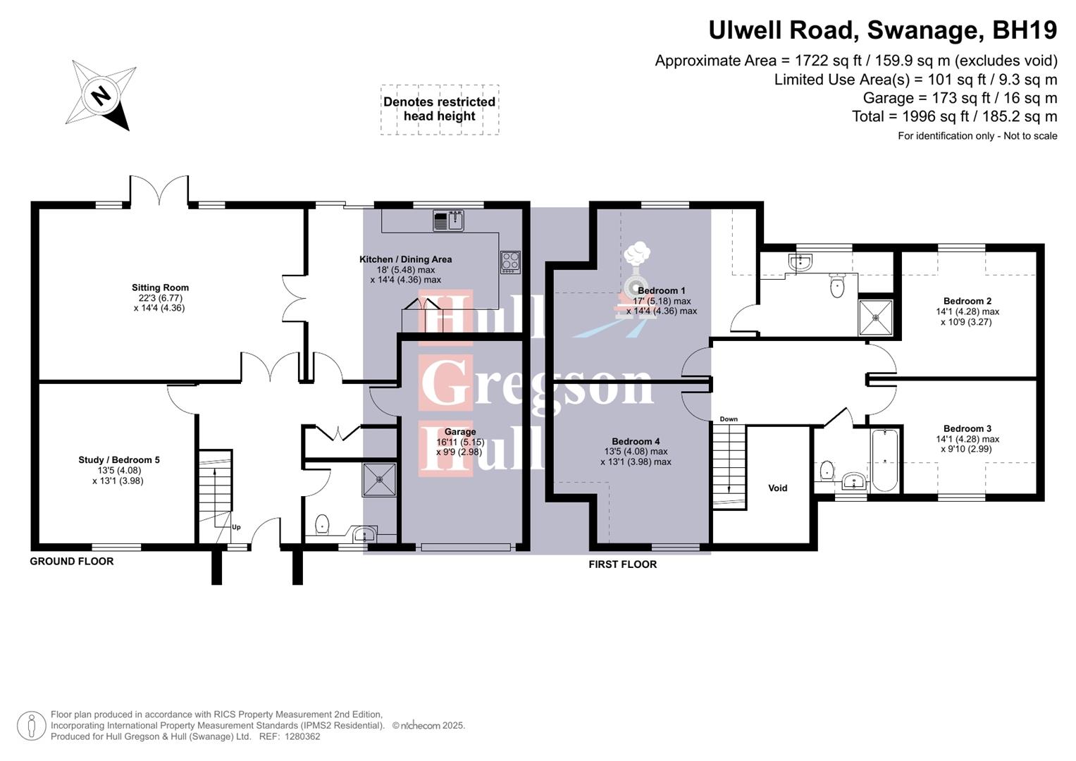 Floorplan for Ulwell Road, Swanage