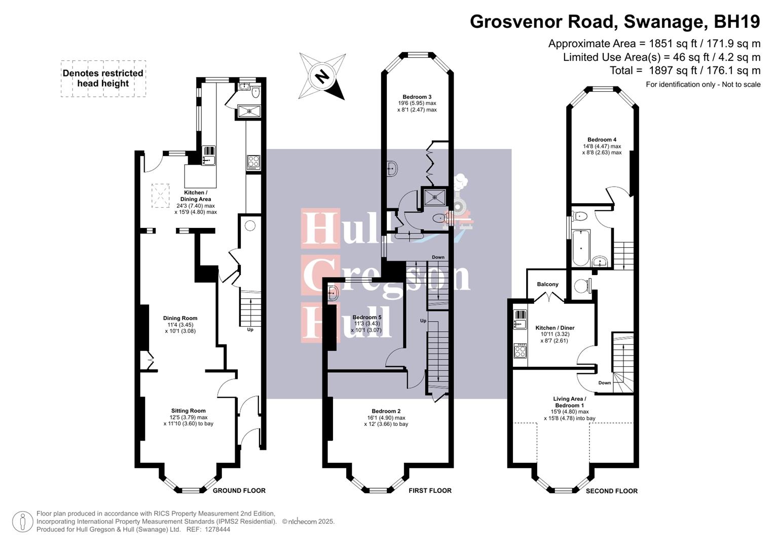 Floorplan for Grosvenor Road, Swanage