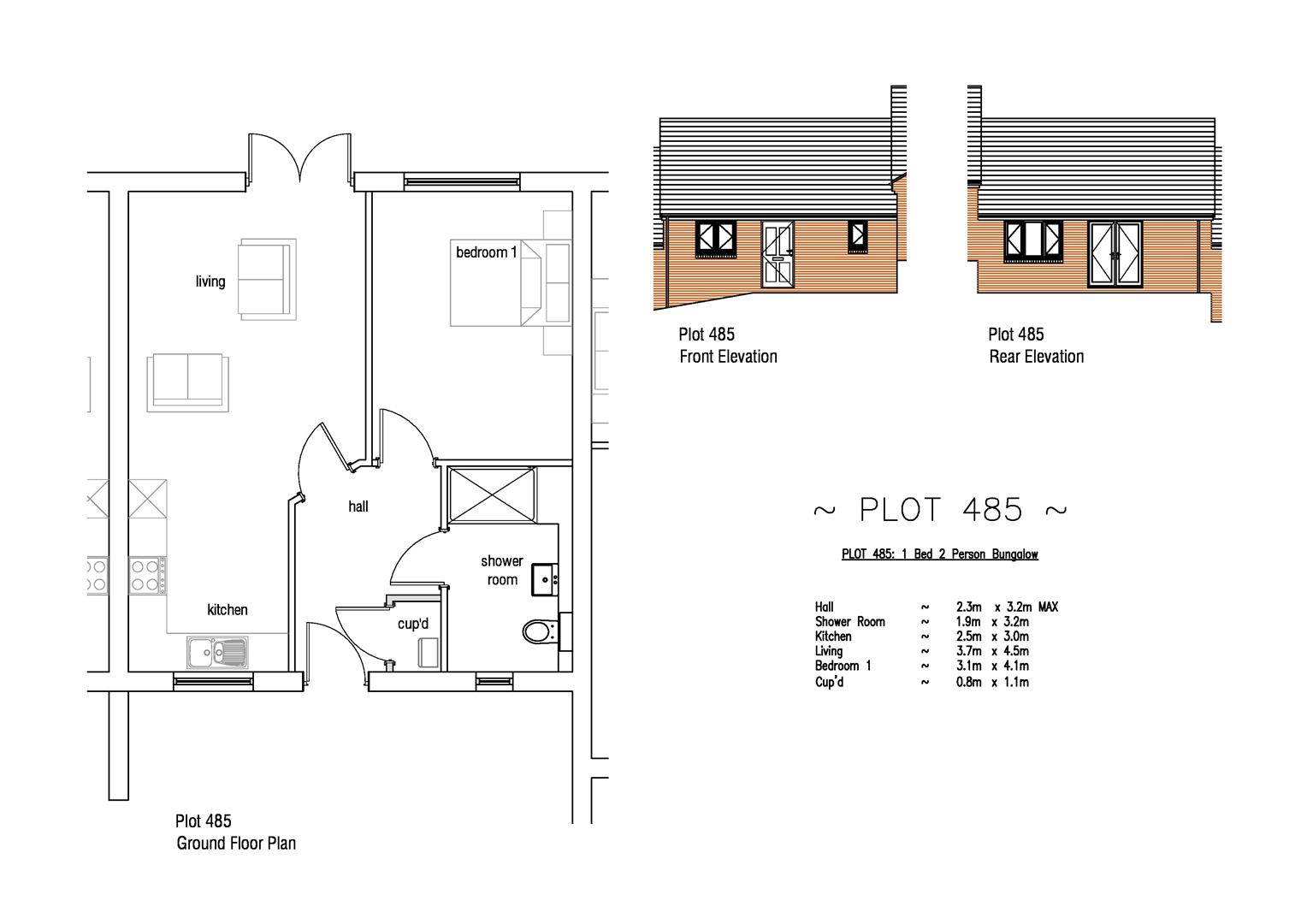 Floorplan for Plot 485 Markham Fields, 2 Stable Lane, Weymouth