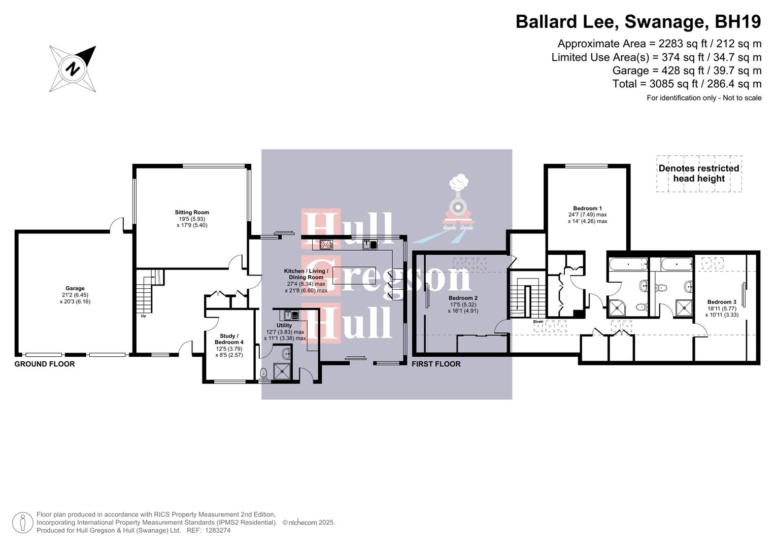 Floorplan for Ballard Lee, Swanage