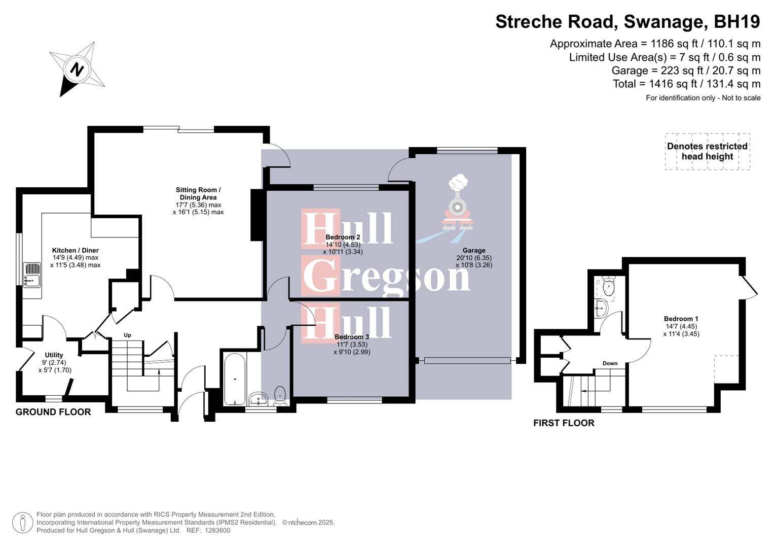 Floorplan for Streche Road, Swanage