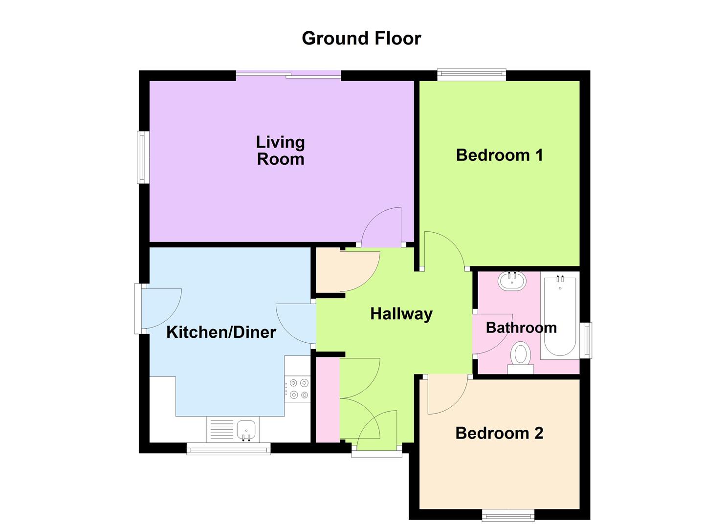 Floorplan for Rolfe Crescent, Chickerell, Weymouth