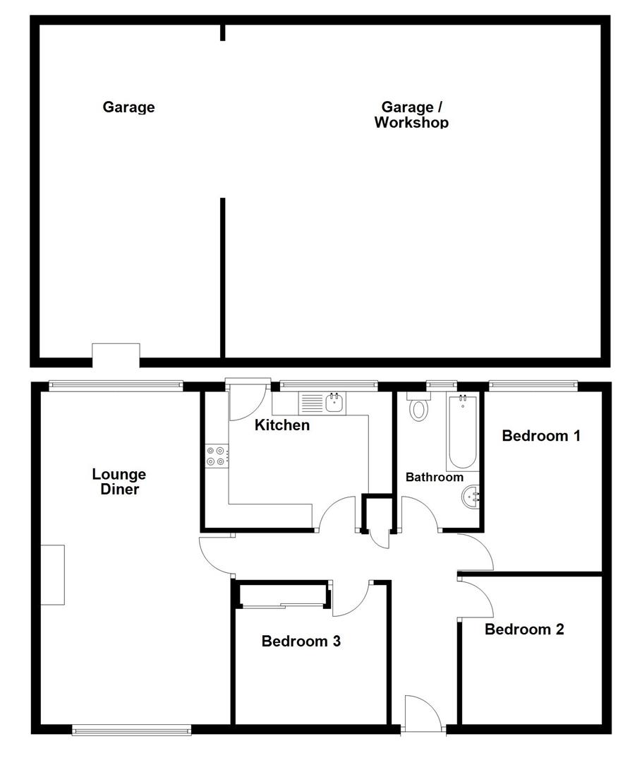 Floorplan for Weare Close, Portland