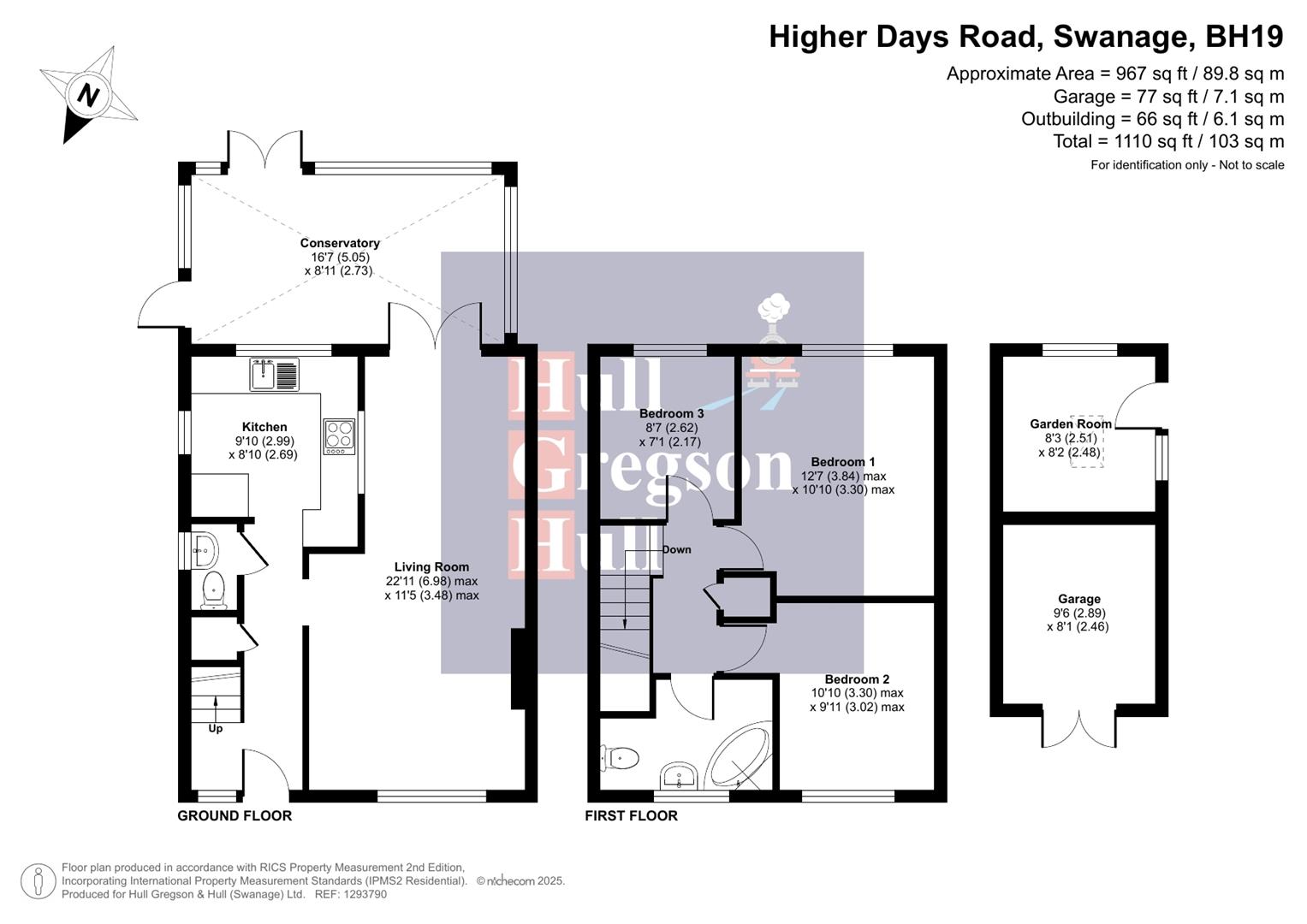 Floorplan for Higher Days Road, Swanage