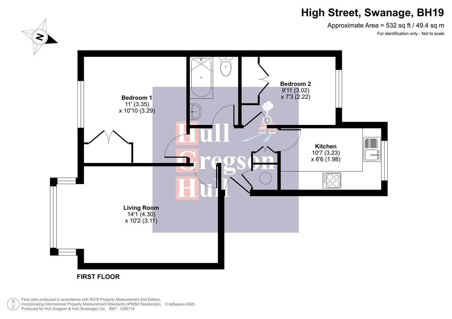 Floorplan for 15 Sandringham court, Swanage