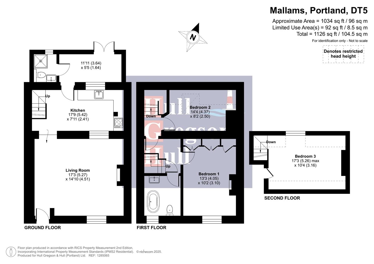 Floorplan for Grade II Listed, 18th Century Cottage, Mallams, Portland
