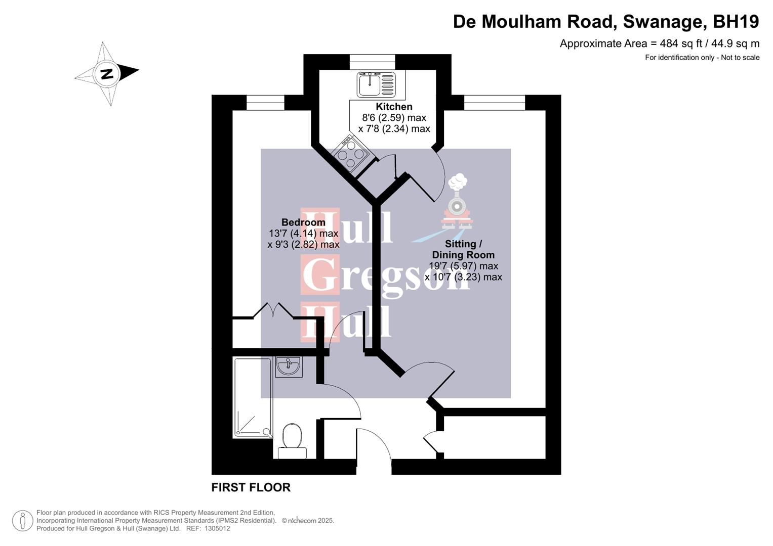 Floorplan for De Moulham Road, Swanage