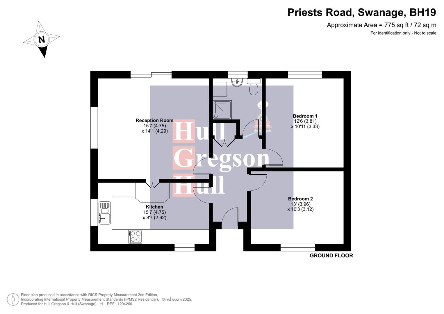 Floorplan for Priests Road, Swanage