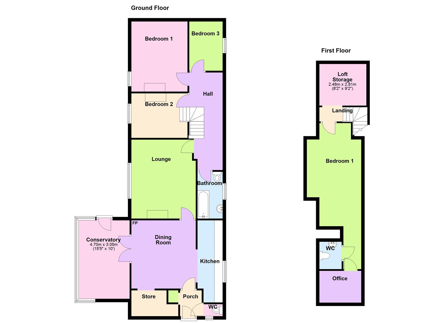 Floorplan for Warmwell, Dorchester