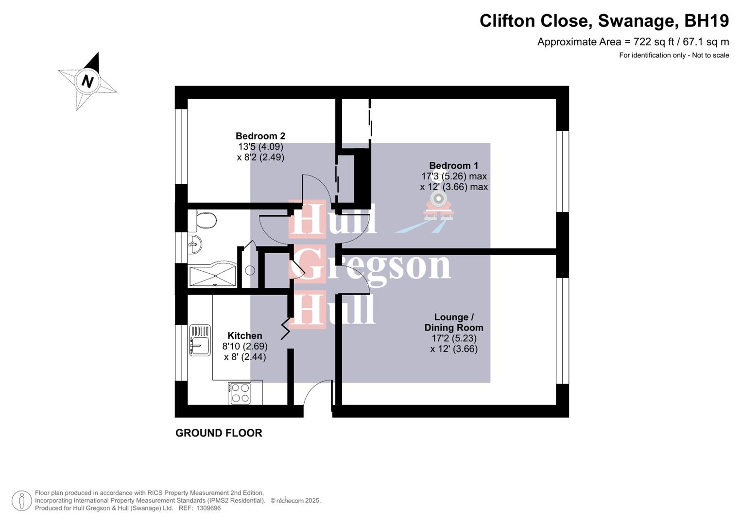 Floorplan for Clifton Close, Swanage