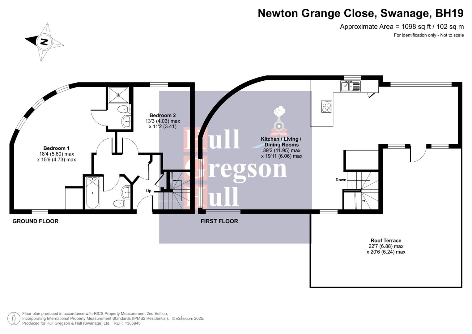 Floorplan for Newton Grange Close, Swanage