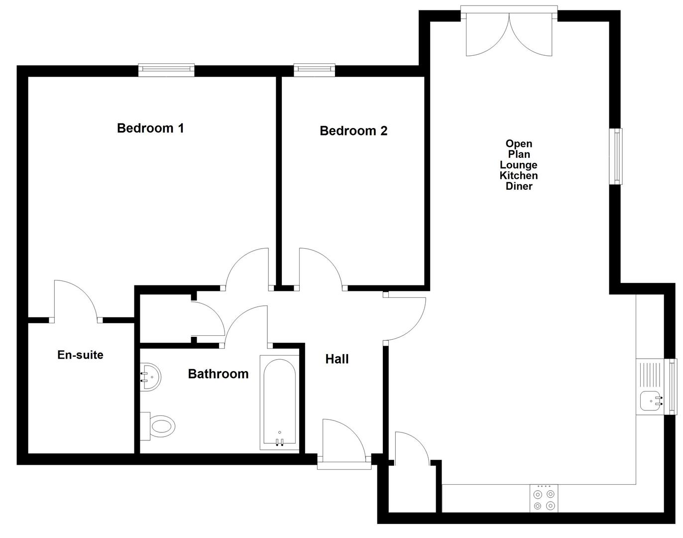 Floorplan for Gentian Way, Weymouth
