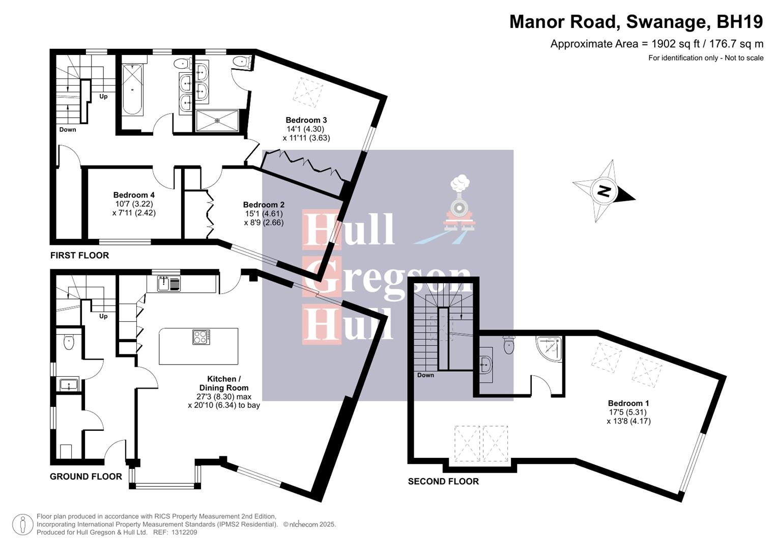 Floorplan for Manor Road, Swanage