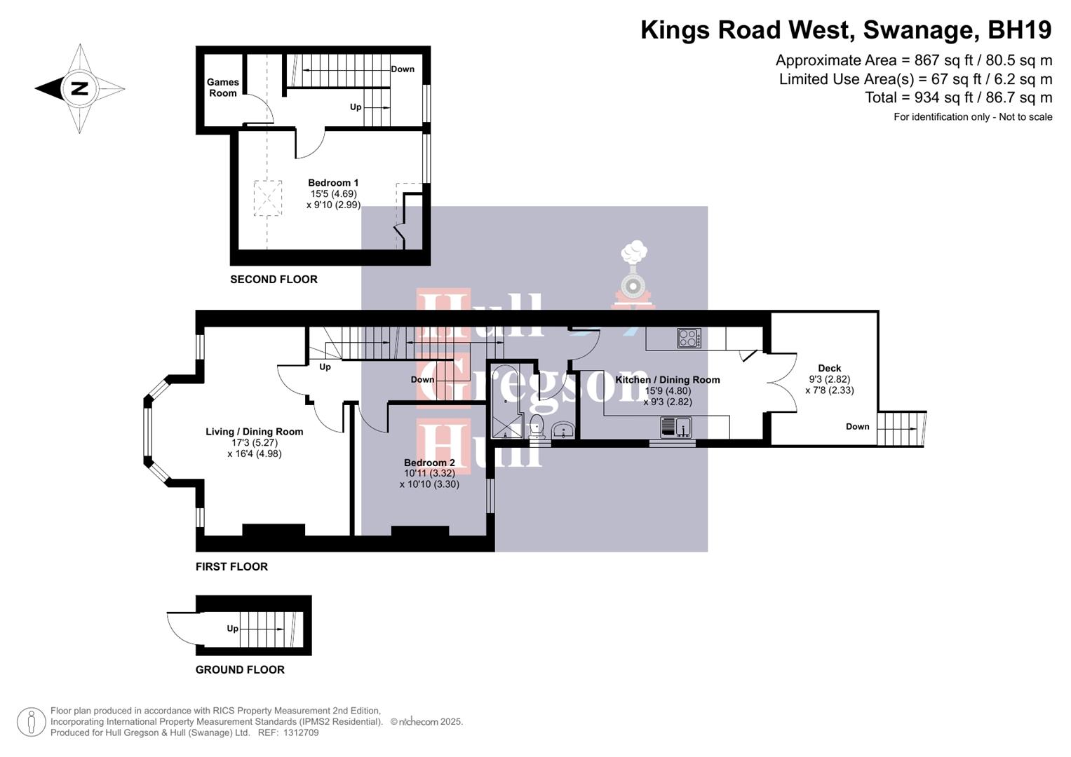 Floorplan for Kings Road West, Swanage