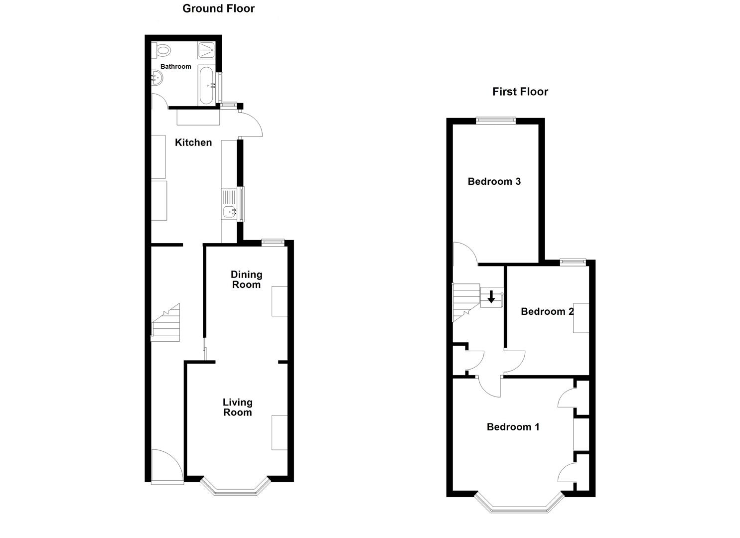 Floorplan for High Street, Fortuneswell, Portland