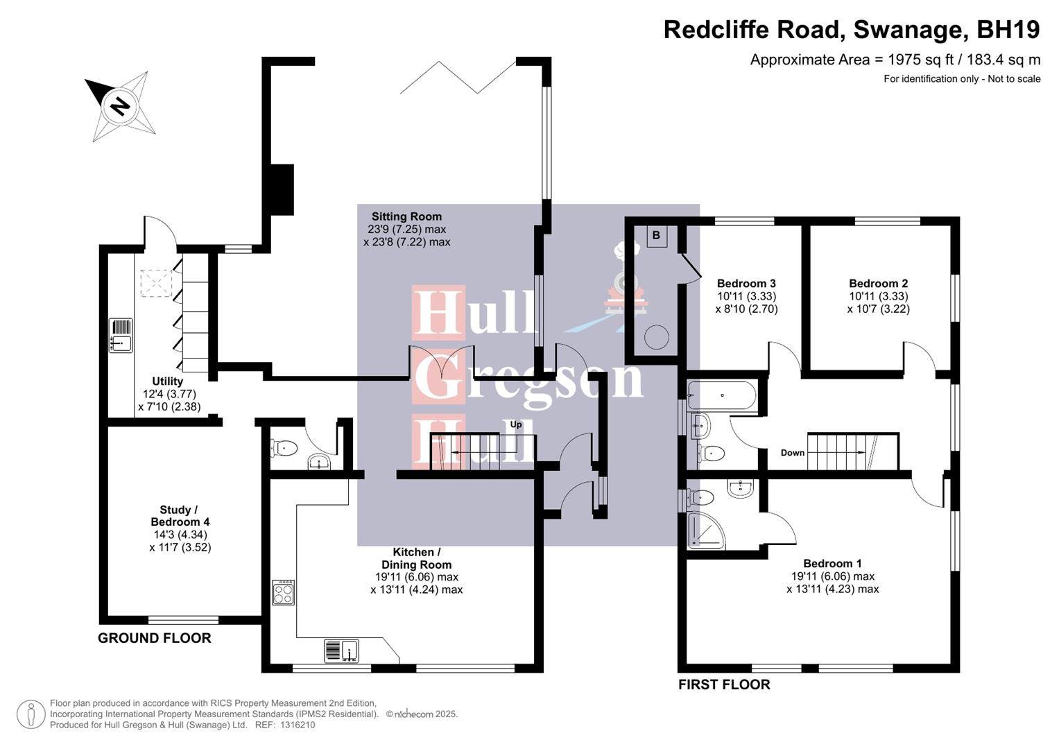 Floorplan for Redcliffe Road, Swanage