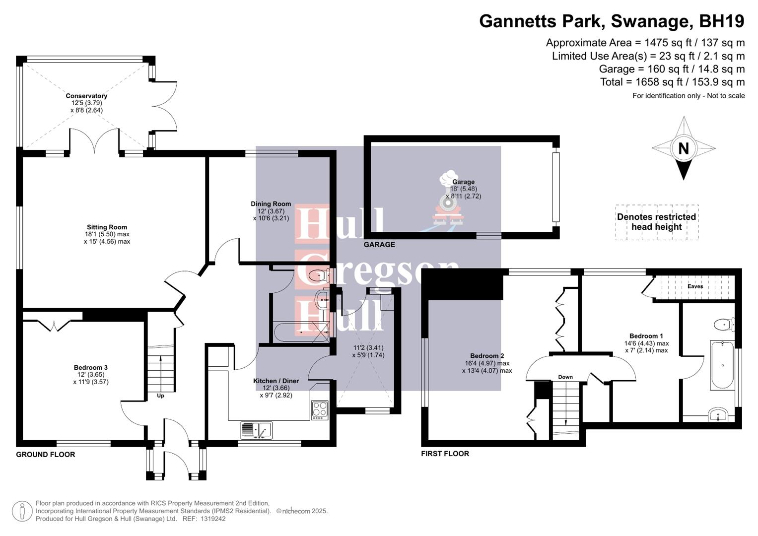 Floorplan for Gannetts Park, Swanage