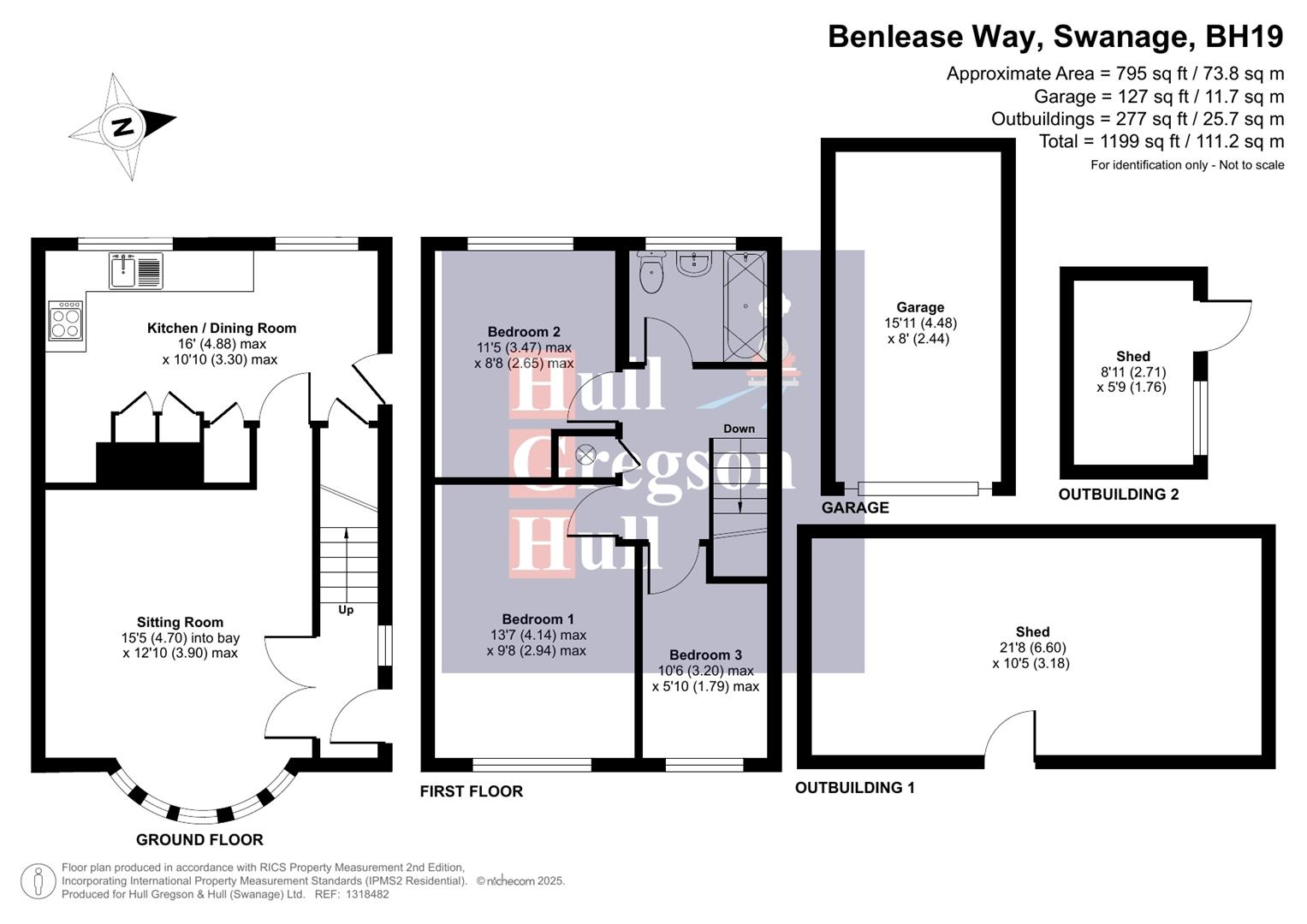Floorplan for Benlease Way, Swanage