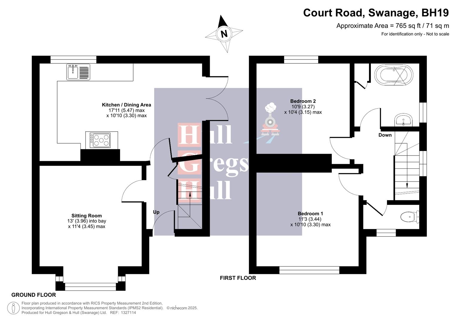 Floorplan for Court Road, Swanage