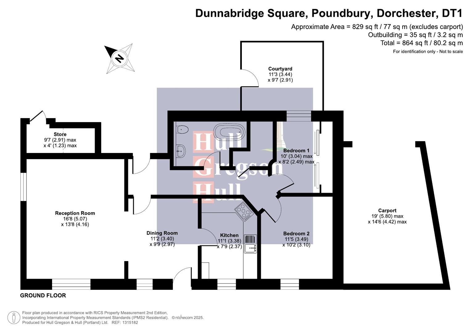 Floorplan for Dunnabridge Square, Poundbury, Dorchester