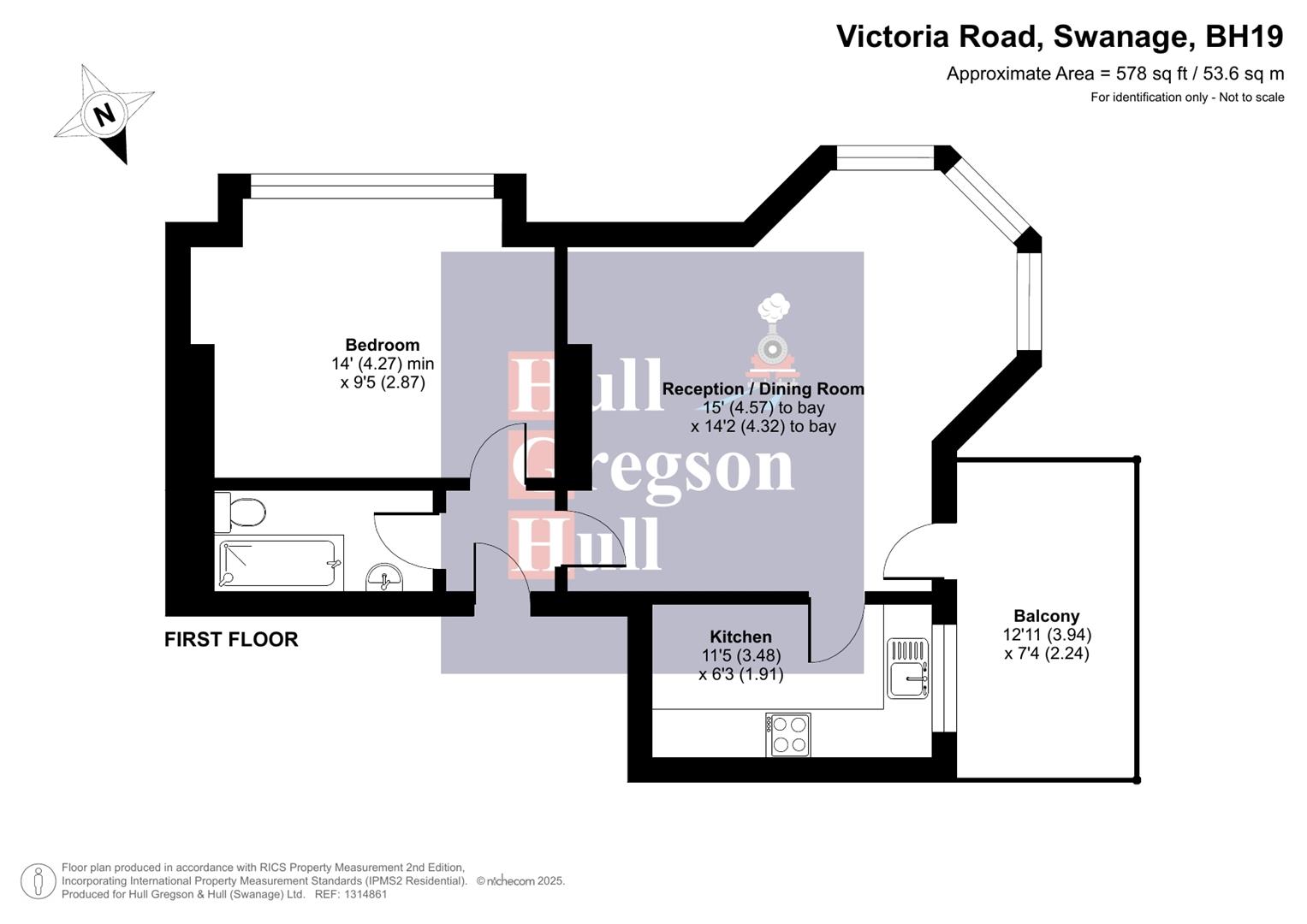 Floorplan for Victoria Road, Swanage