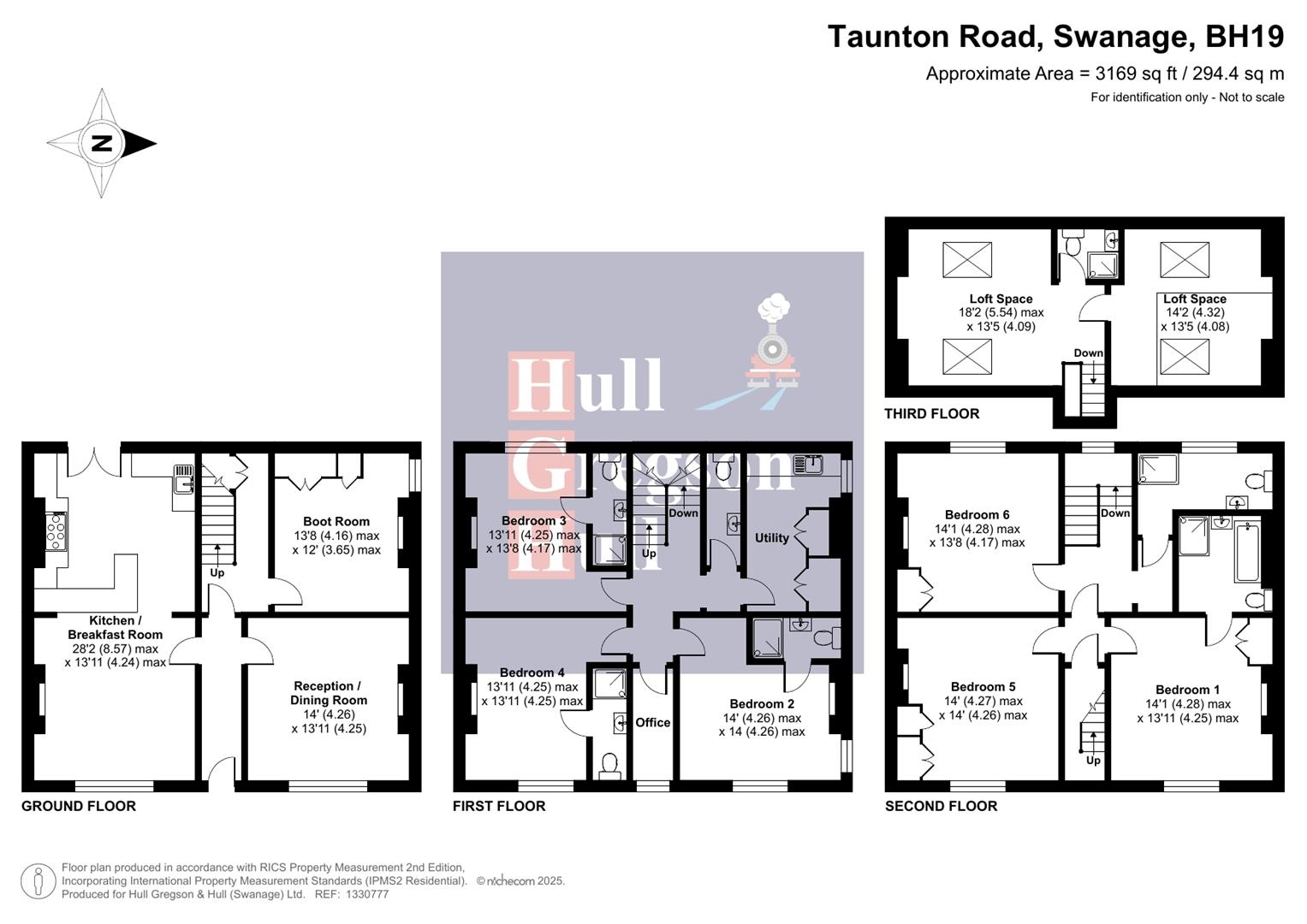 Floorplan for Taunton Road, Swanage
