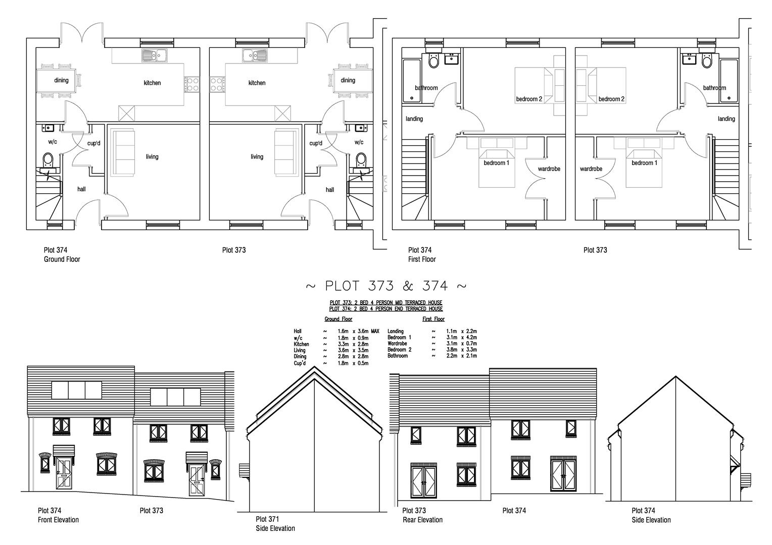 Floorplan for Plot 373 Curtis Fields, 21 Bramble Road, Weymouth, DT4 0FT