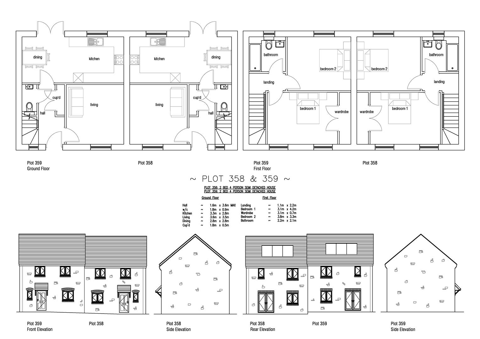 Floorplan for Plot 359 Curtis Fields, 60 Curtis Fields, Weymouth, DT4 0TS