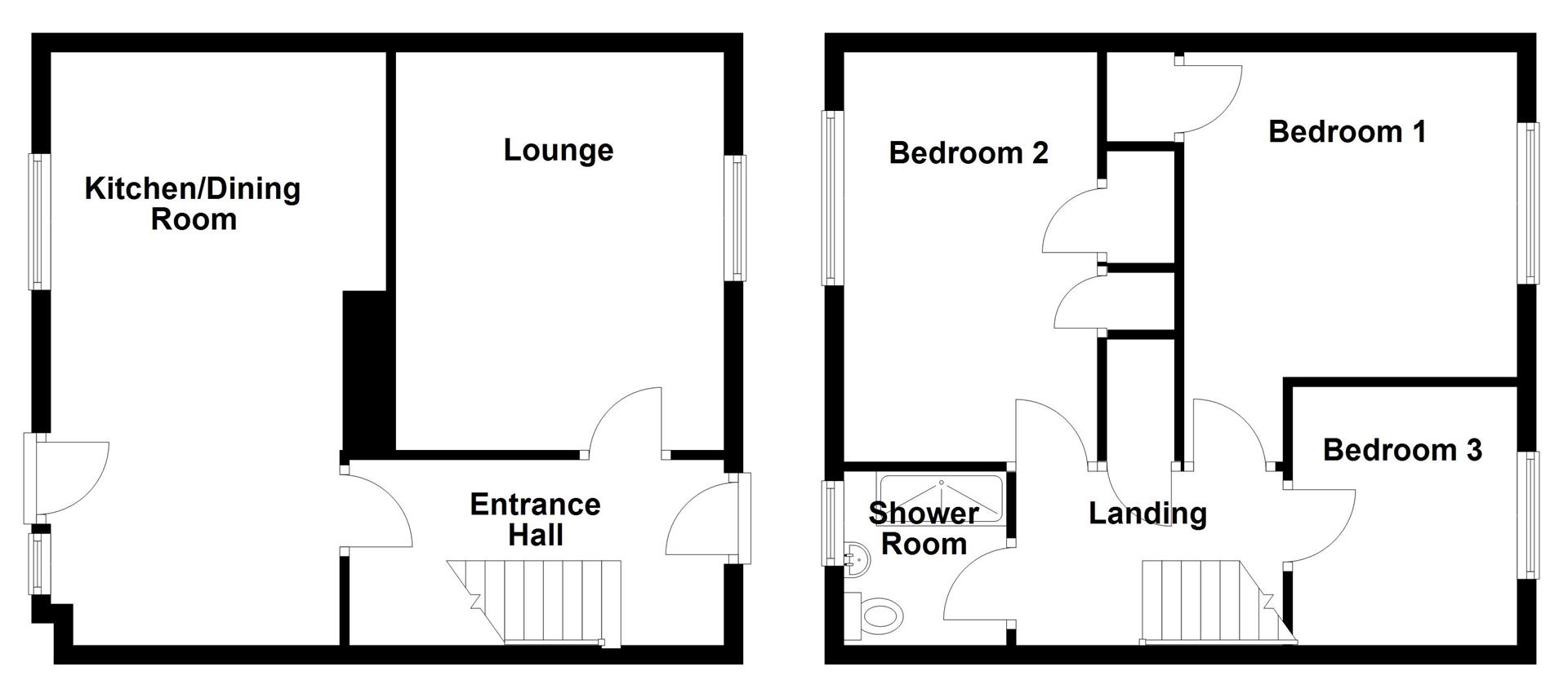 Floorplan for Cleves Close, Weymouth