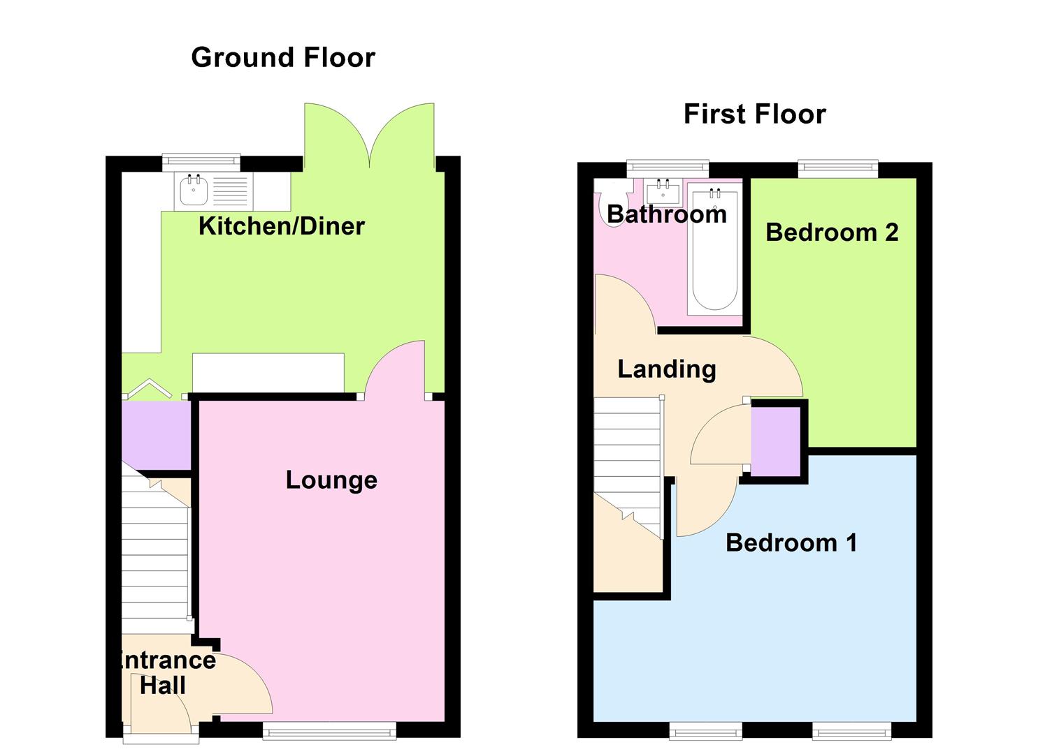 Floorplan for Kestrel View, Weymouth