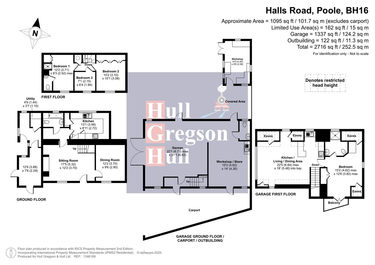 Floorplan for Halls Road, Lytchett Matravers, Poole