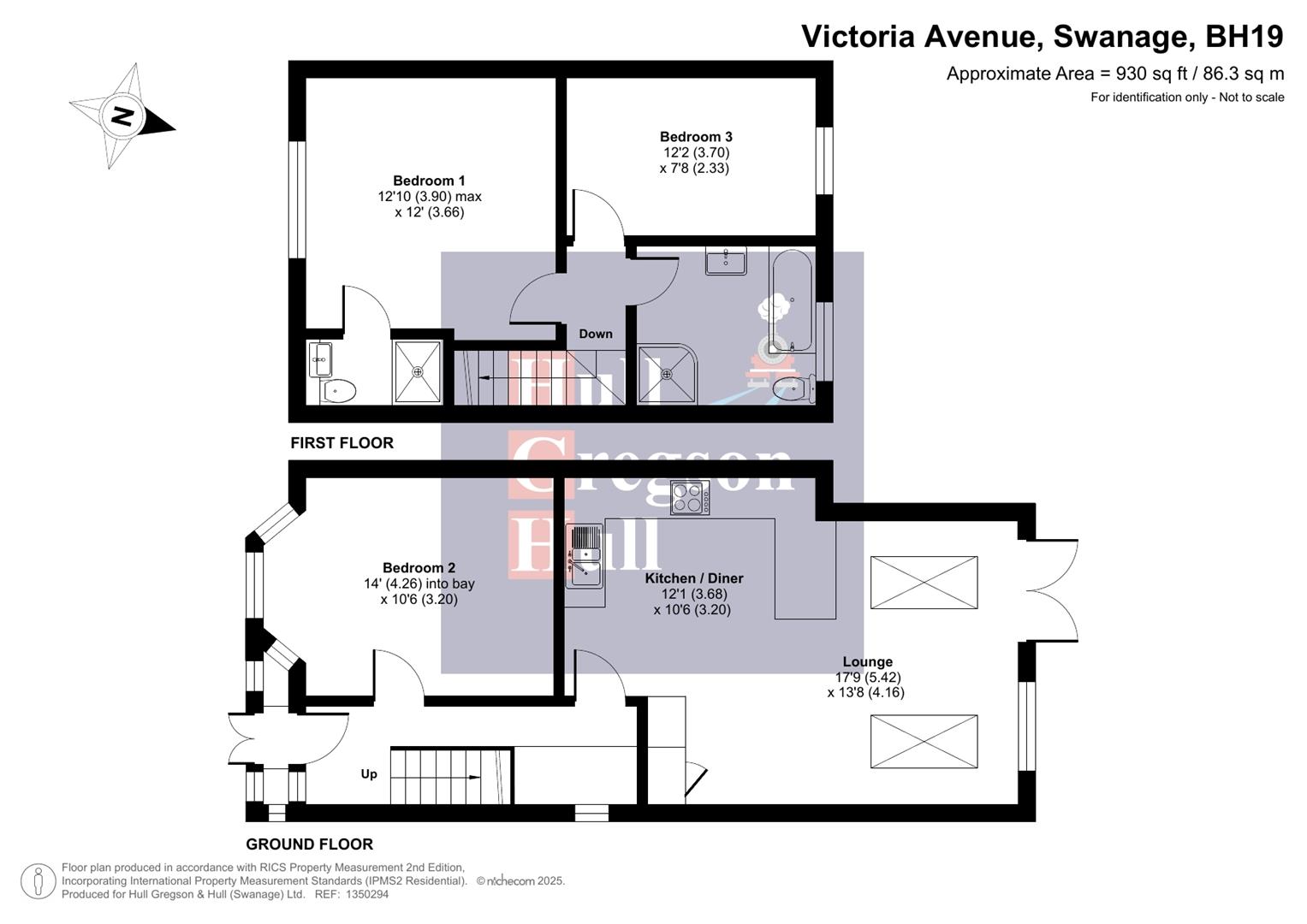 Floorplan for Victoria Avenue, Swanage