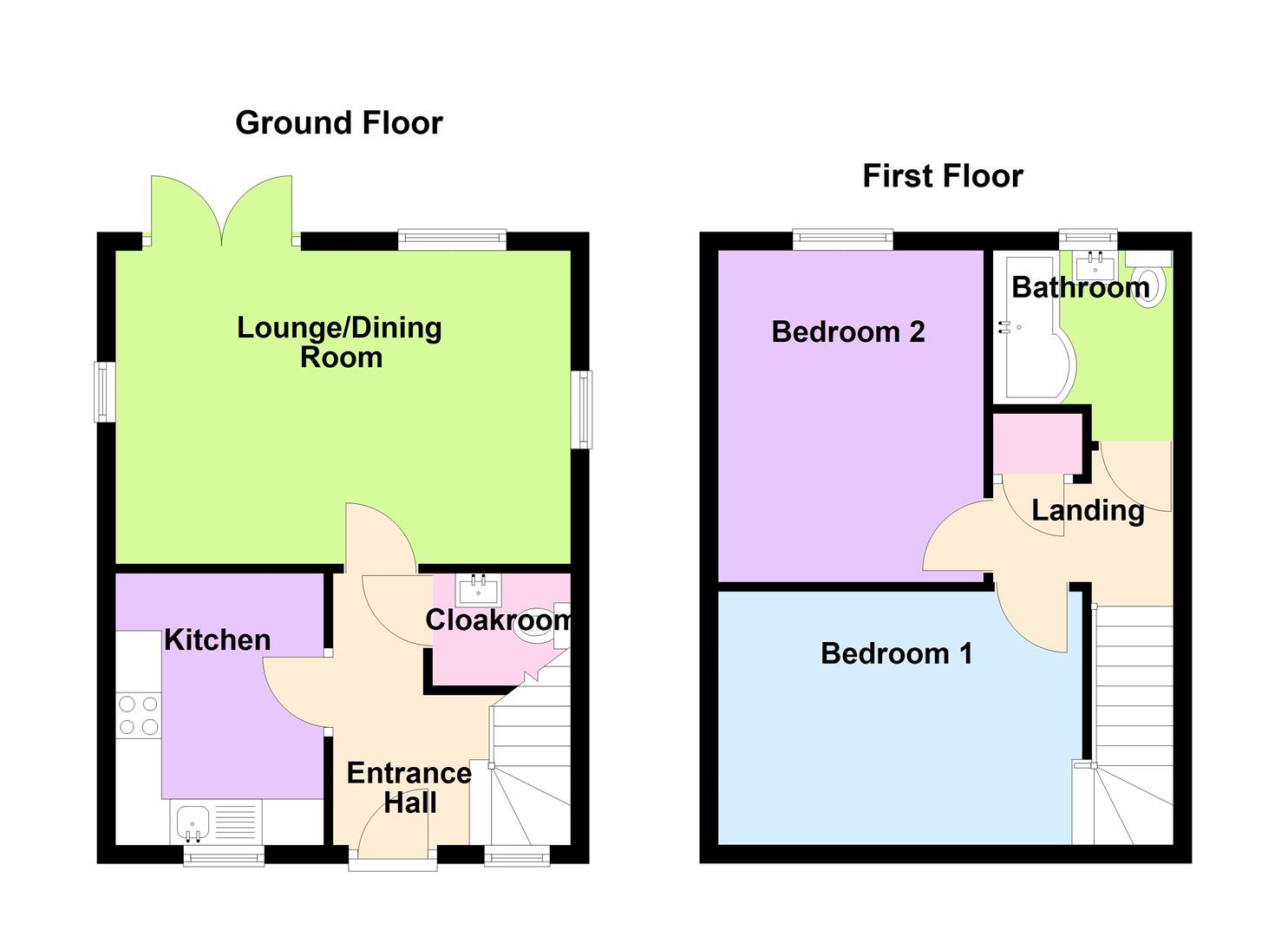 Floorplan for Davis Crescent, Weymouth DT4 0FG