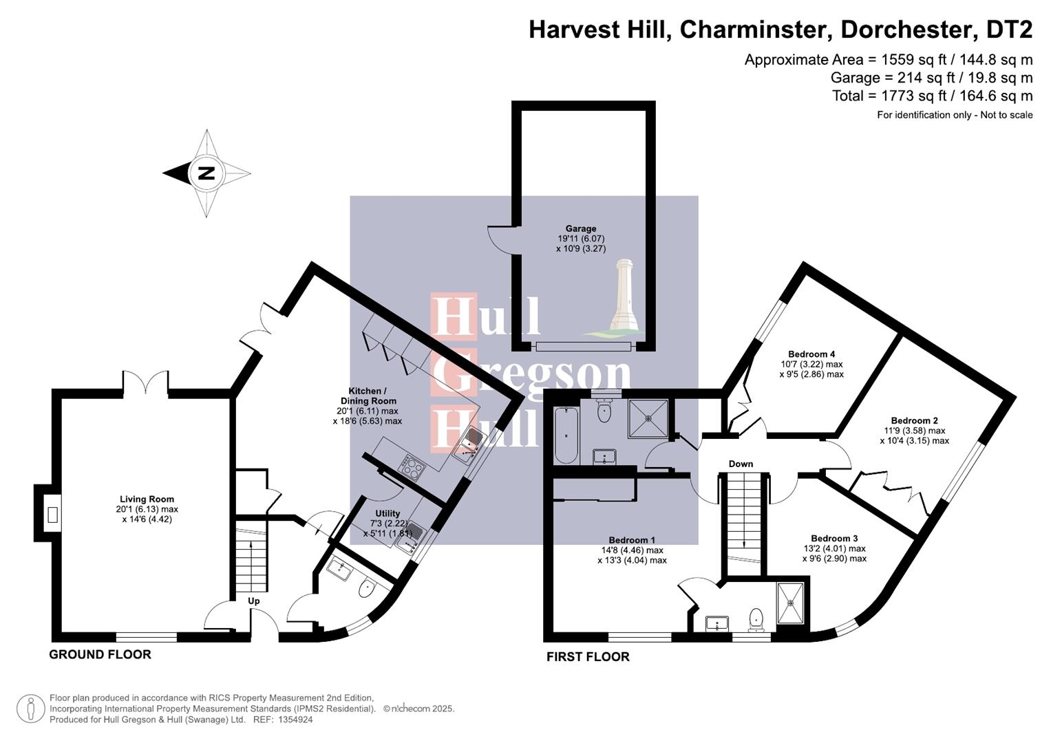 Floorplan for Harvest Hill, Charminster, Dorchester