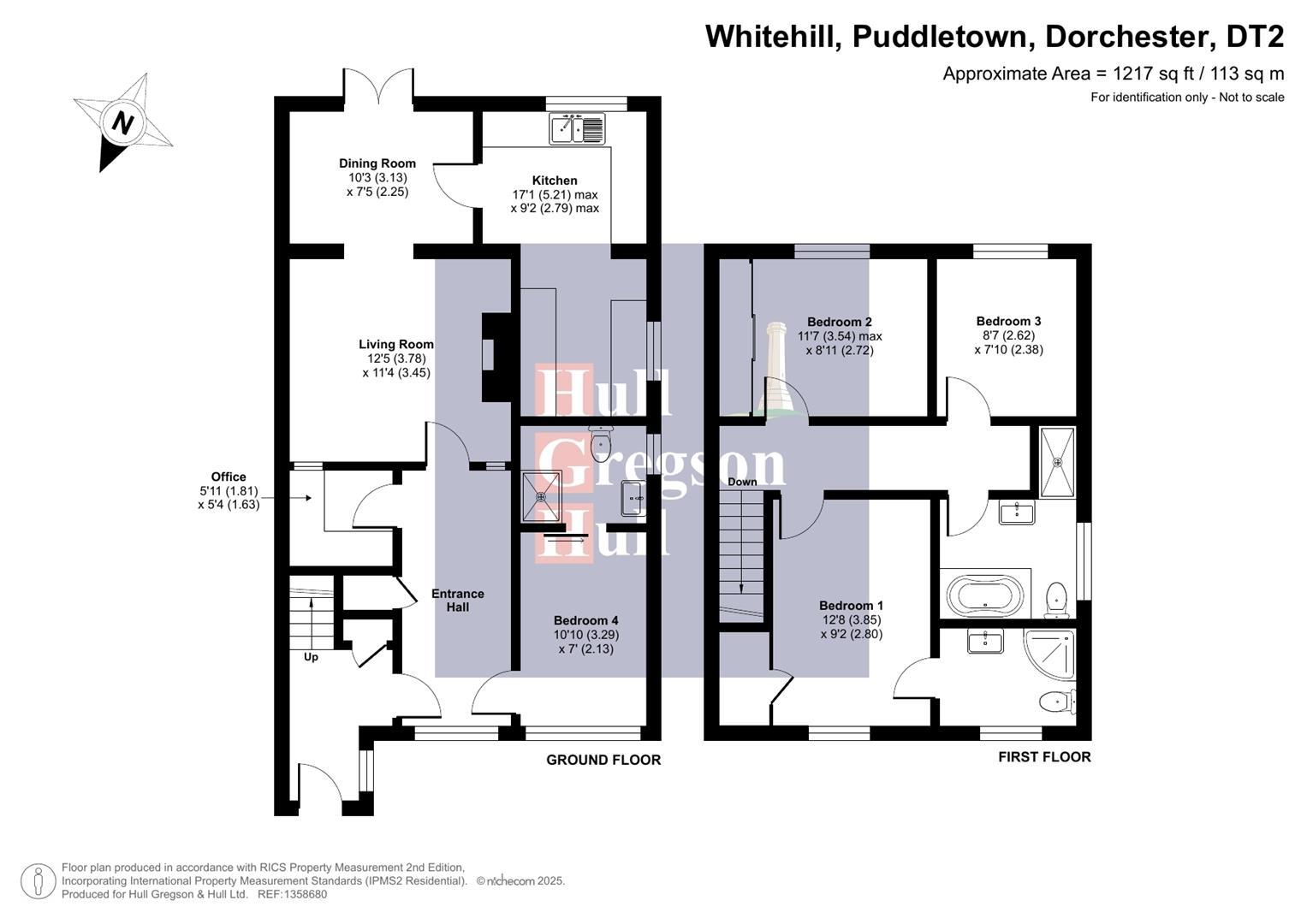 Floorplan for Whitehill, Puddletown, Dorchester