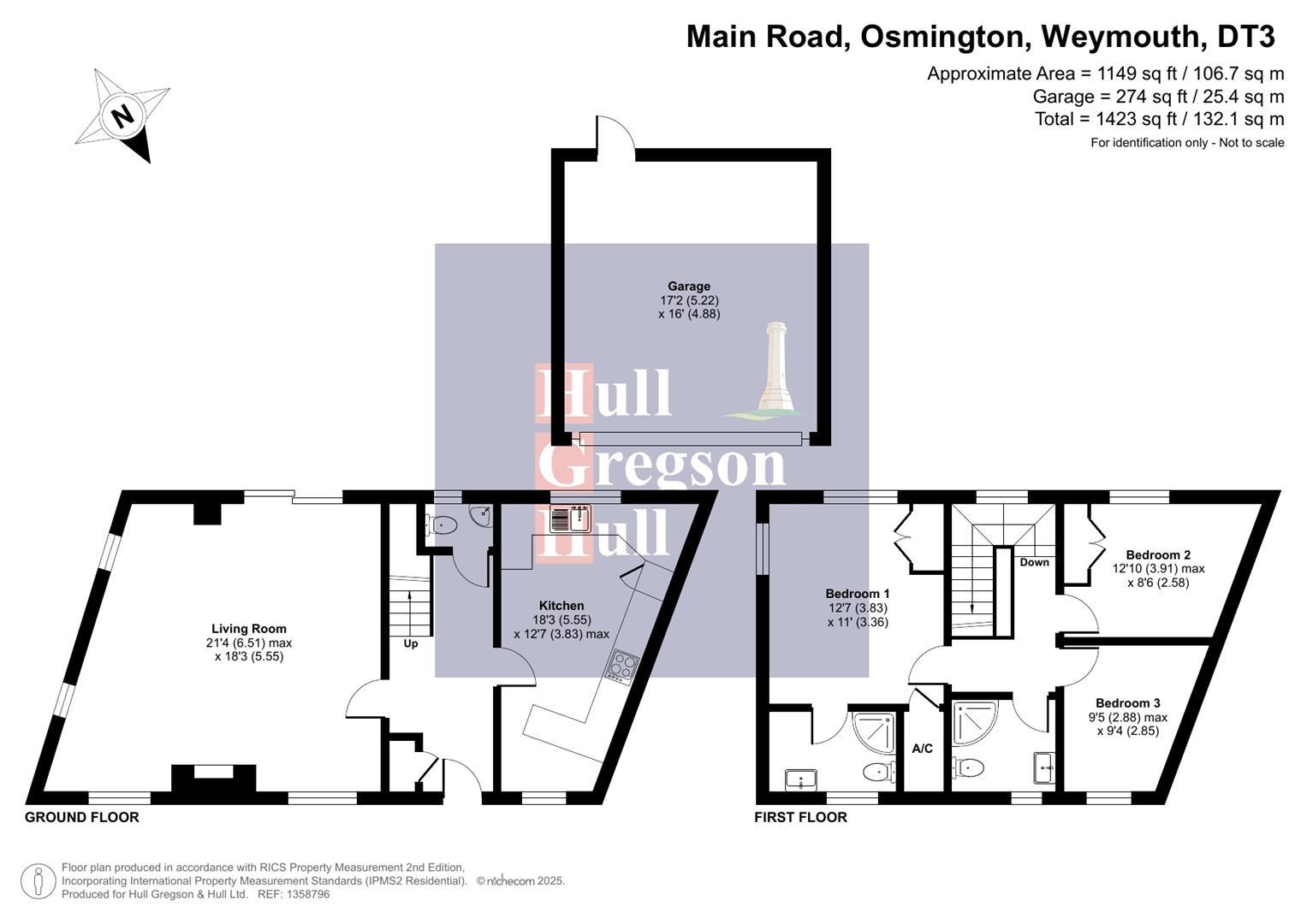 Floorplan for Old School Yard Cottages, Osmington, Weymouth