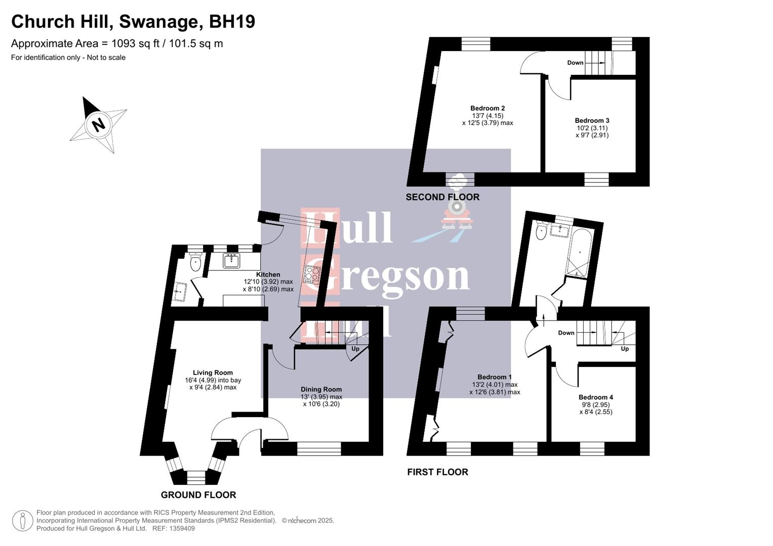 Floorplan for Church Hill, Swanage
