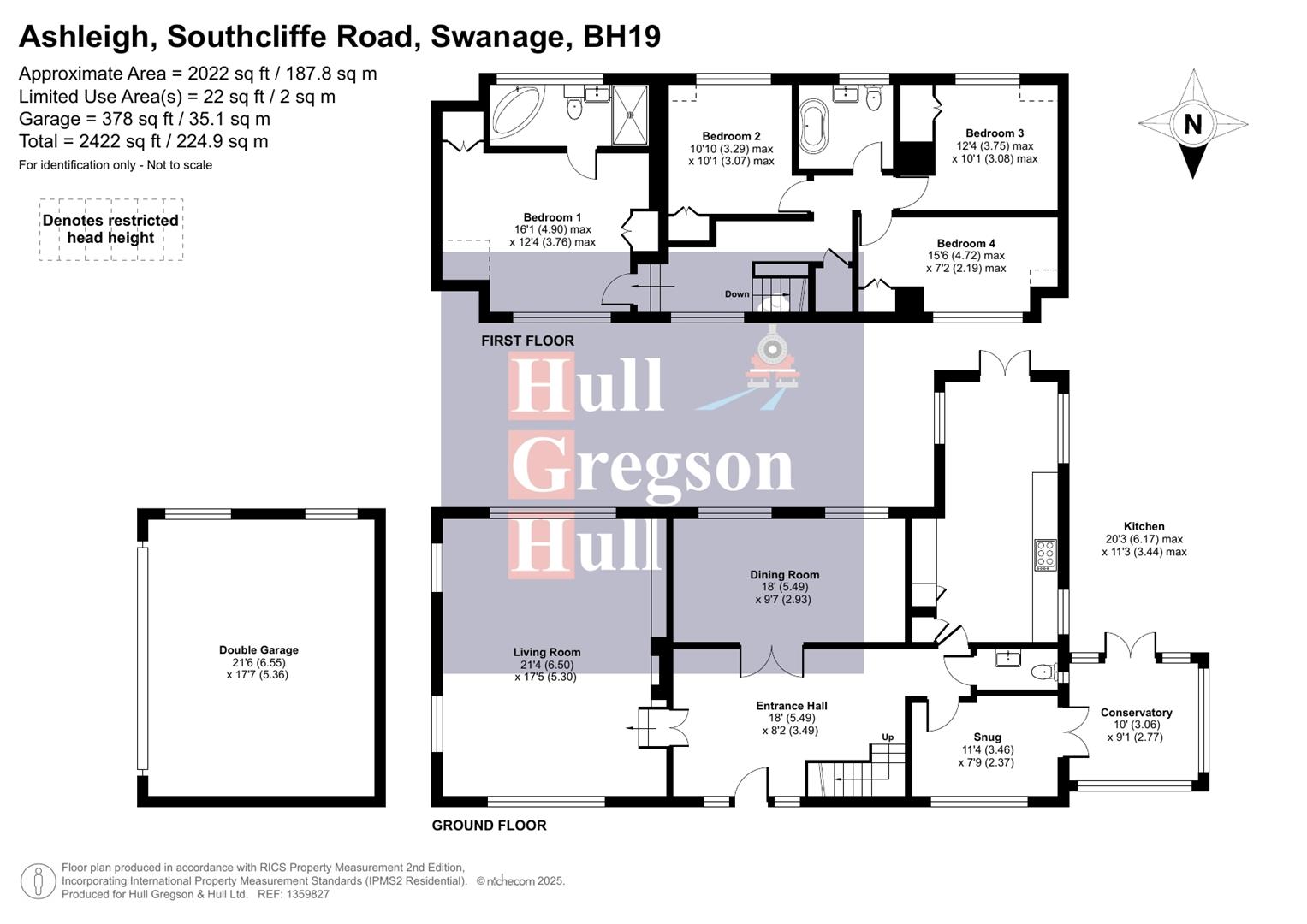 Floorplan for Southcliffe Road, Swanage