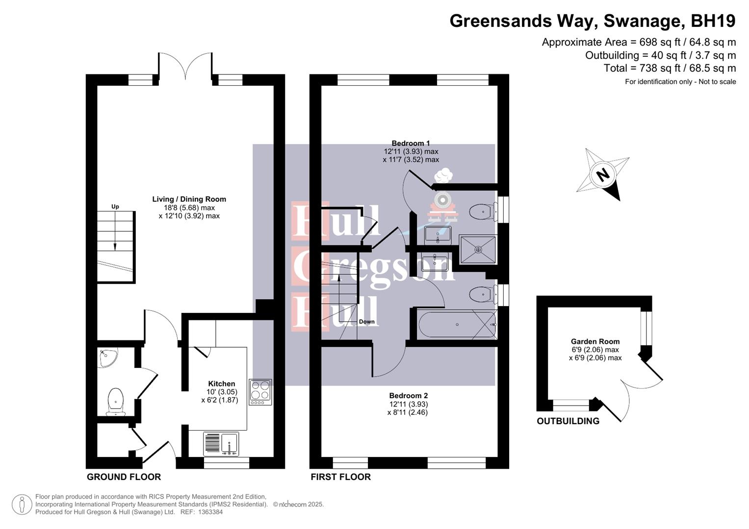 Floorplan for Greensands Way, Swanage
