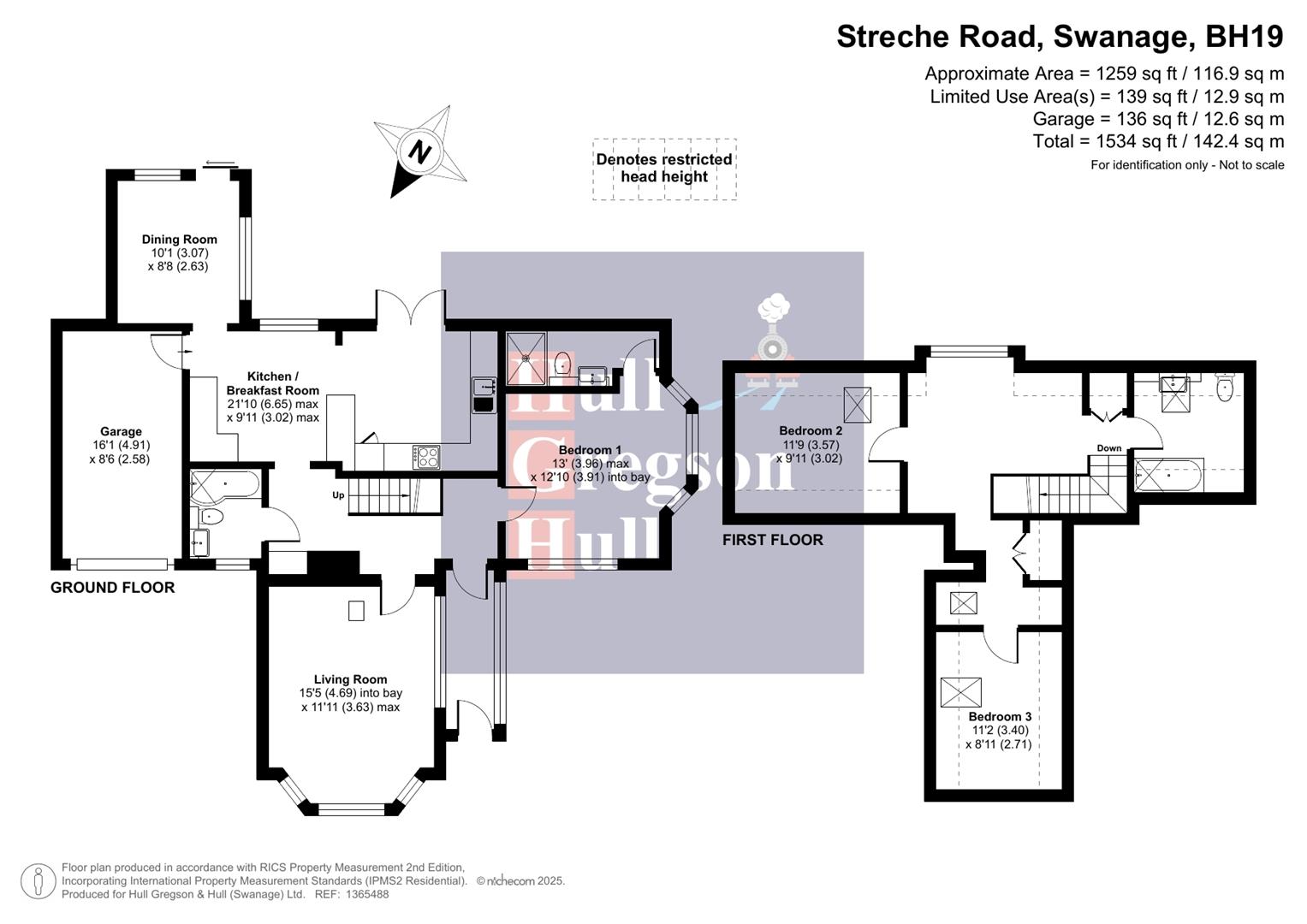 Floorplan for Streche Road, Swanage
