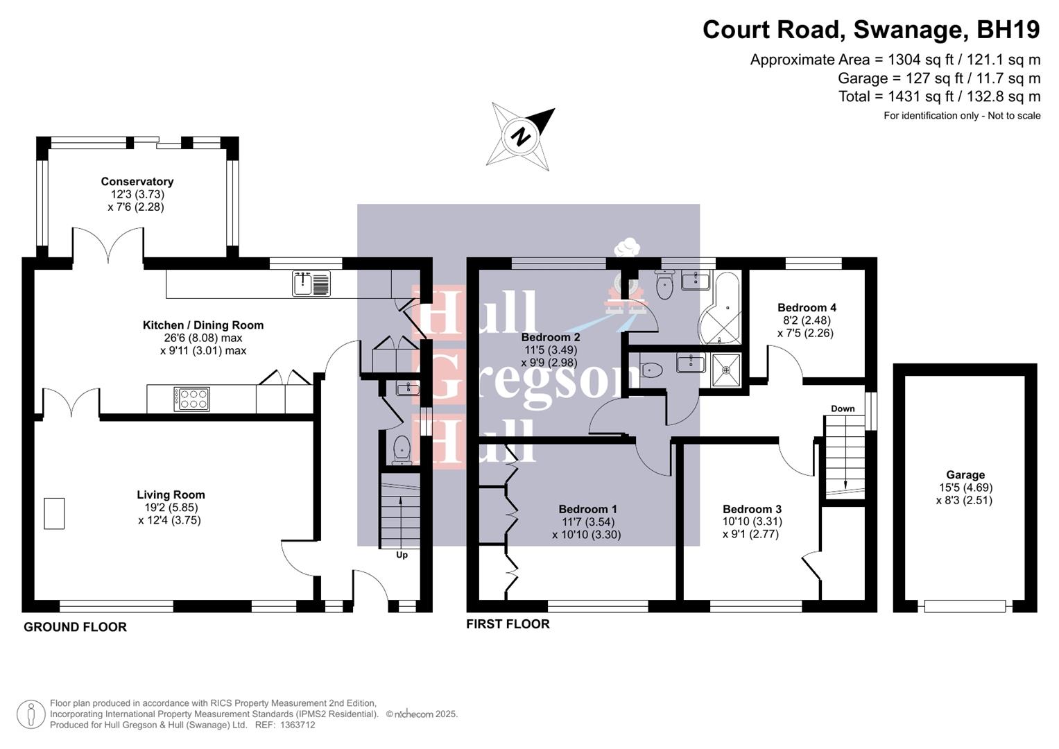 Floorplan for Court Road, Swanage