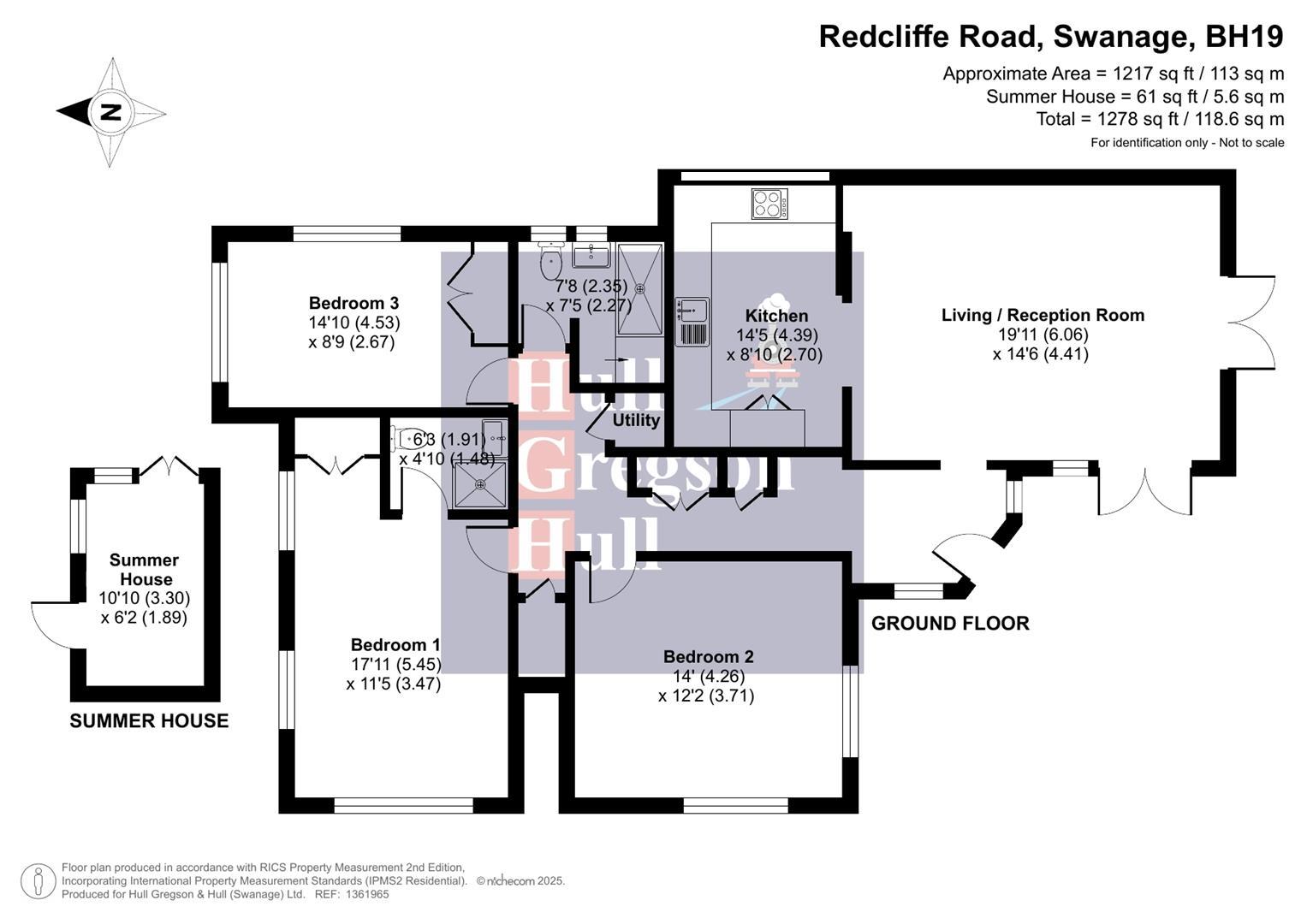 Floorplan for Redcliffe Road, Swanage